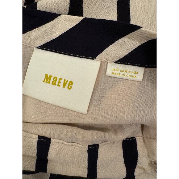 Anthropologie Maeve Ava Zebra Printed A Line Skirt  2 Classy Boho Knee Length - Picture 2 of 8